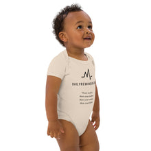 Load image into Gallery viewer, Organic cotton baby bodysuit with narration about parents