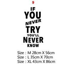 Load image into Gallery viewer, Motivational Phrases Quotes Sentences Home Vinyl Wall Sticker Decor For School Company Office Study Room Decoration Wall Decals